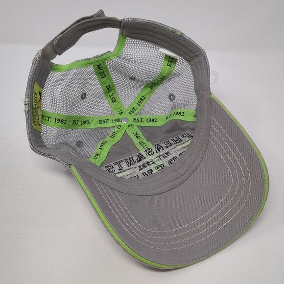 Pheasants Forever Strapback Trucker Hat Gray One Size Adjustable Distressed - Picture 7 of 9